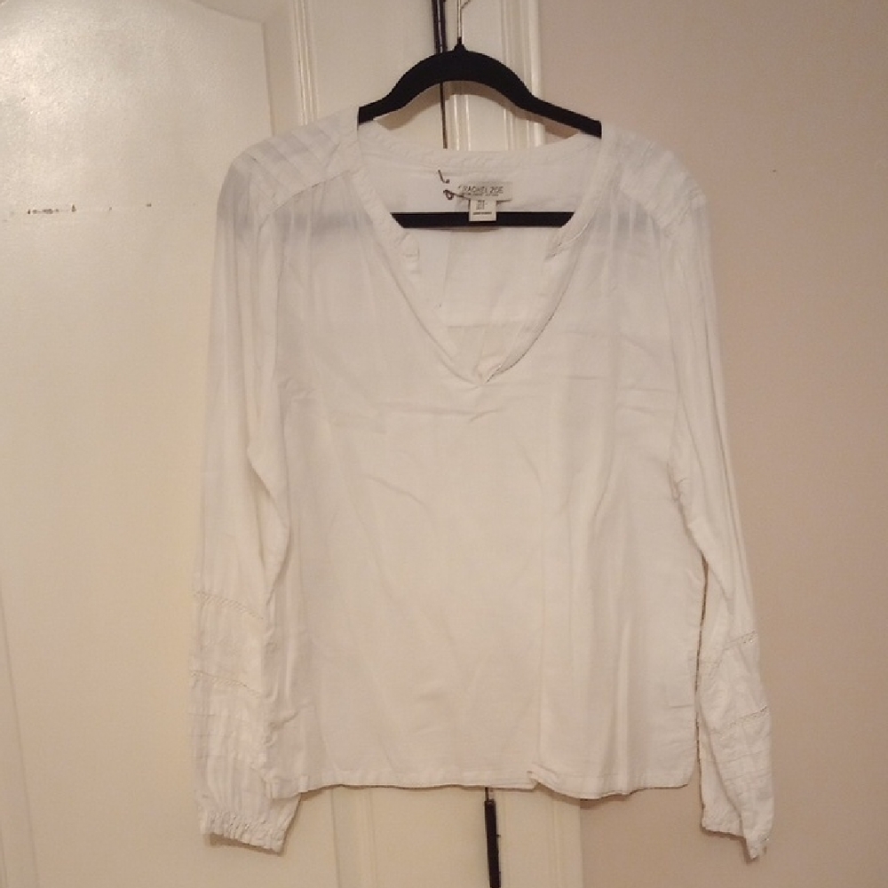Rachel Zoe White V-Neck Blouse